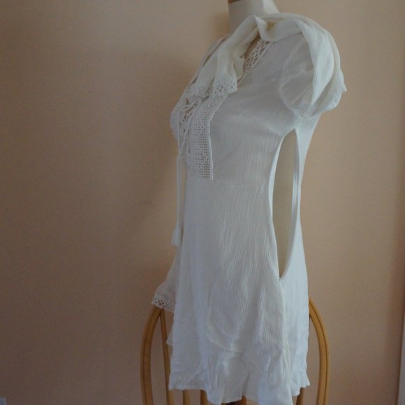 Summer Lace&Linen Dress - Picture 2 of 4
